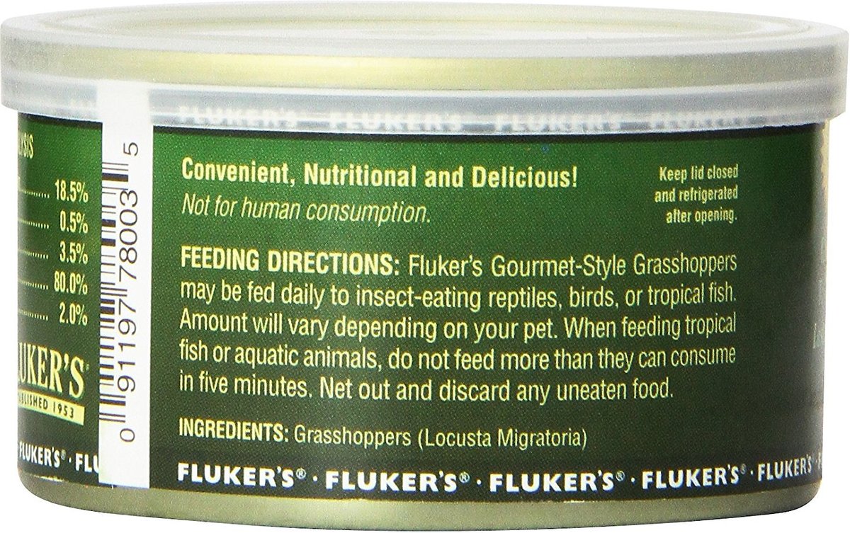 Fluker's Gourmet-Style Grasshoppers Reptile Food