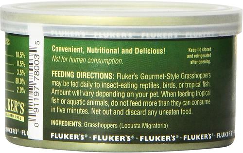 Show full view: Fluker's Gourmet-Style Grasshoppers Reptile Food, 1.2-oz can slide 3 of 5