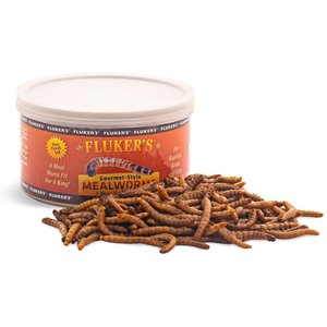 Fluker's Gourmet-Style Mealworms Reptile Food, 1.2-oz can