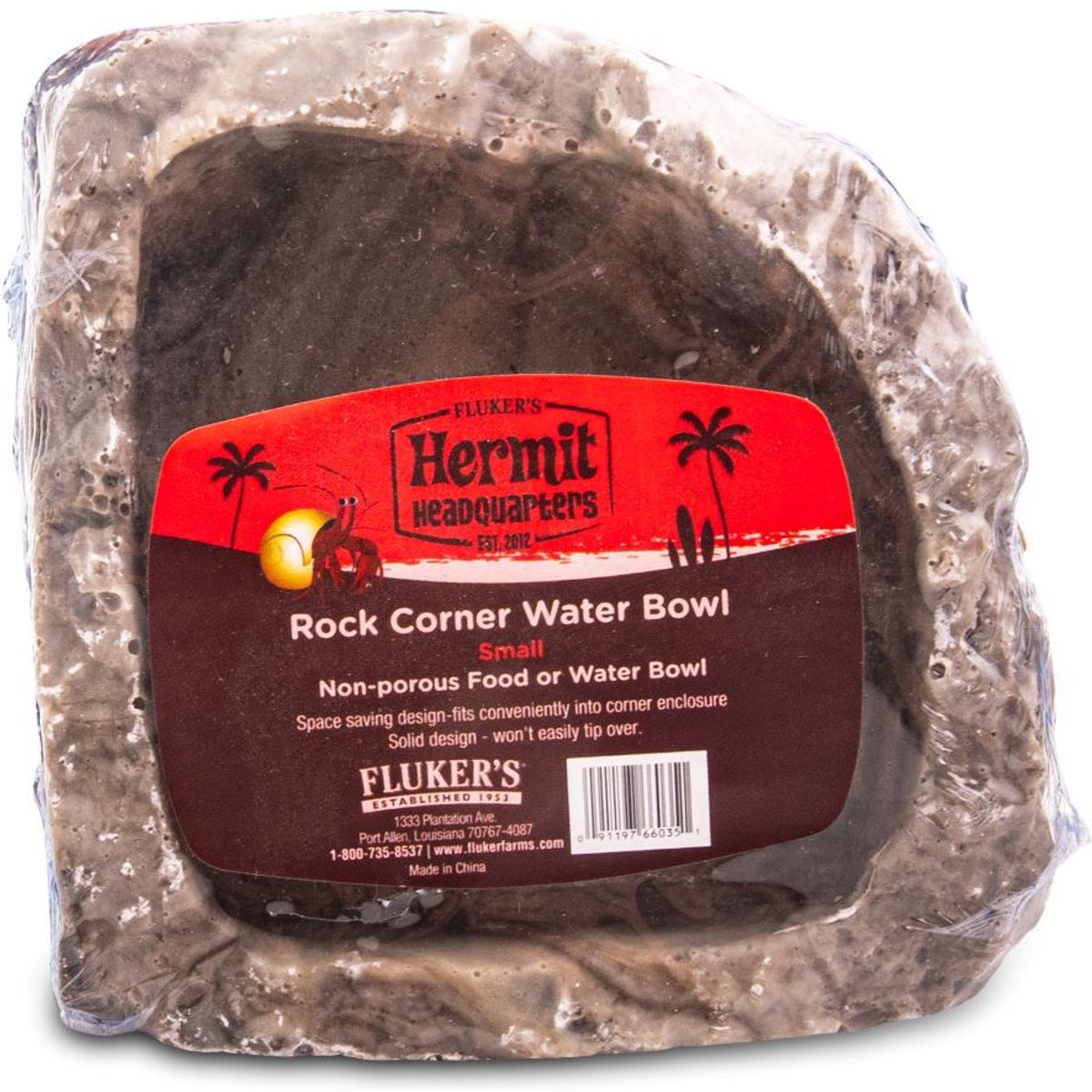 Fluker's Hermit Headquarters Corner Reptile Bowl, Small