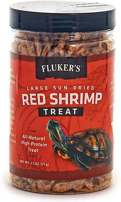 Show full view: Fluker's Large Sun-Dried Red Shrimp Reptile Treat, 2.5-oz bag slide 2 of 6