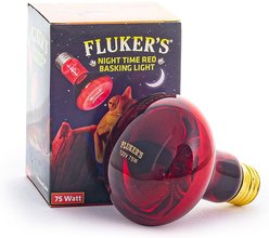 Fluker's Night Time Red Reptile Basking Light, 75-watt