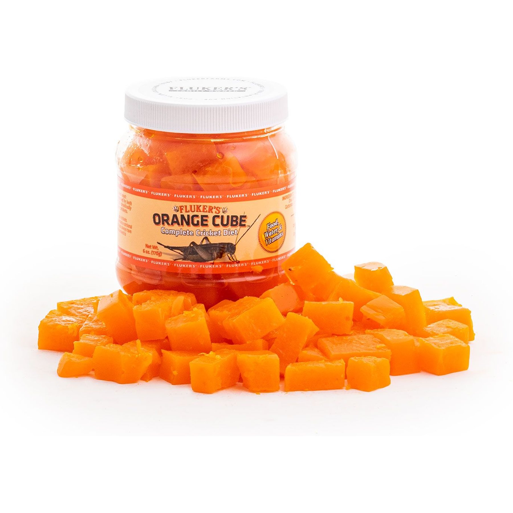 Fluker's Orange Cube Complete Cricket Diet Reptile Supplement, 6-oz