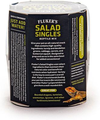 Show full view: Fluker's Salad Singles Reptile Mix Reptile Food, 3-pack slide 4 of 5