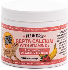 Fluker's Strawberry Banana Flavored Reptile Calcium Supplement, 4-oz bottle