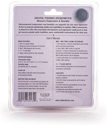 Show full view: Fluker's Thermo-Hygrometer, Digital slide 2 of 4