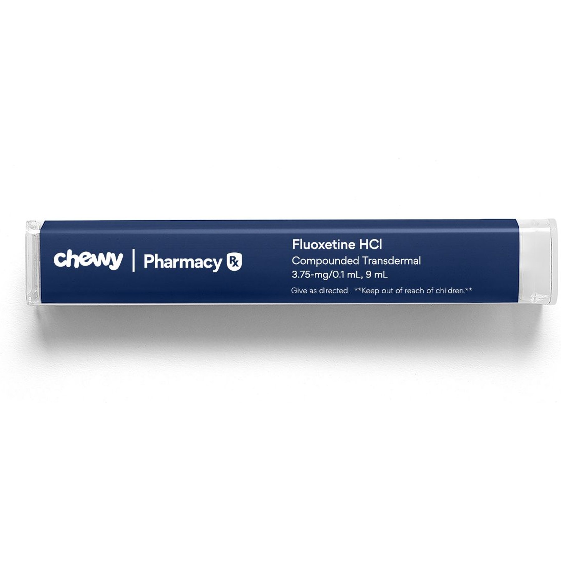 Fluoxetine HCl Compounded Transdermal Cream, 3.75 mg/0.1 mL, 9 mL for Veterinary use (2 clicks=0.1 mL)