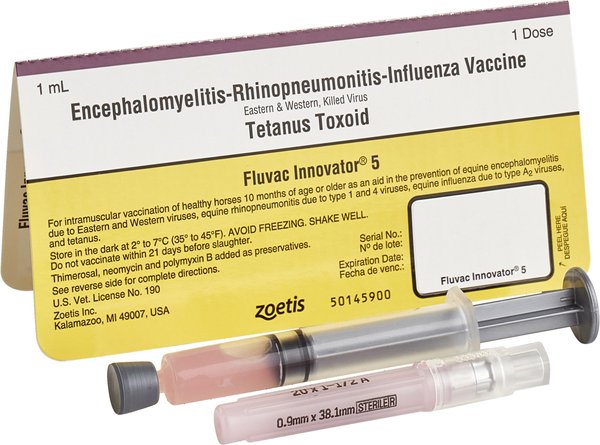 Show full view: Fluvac Innovator 5 Vaccine for Horses, 1mL Syringe slide 1 of 5
