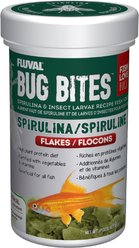Fluval Bug Bites Spirulina Formula Flakes Fish Food, 1.58-oz