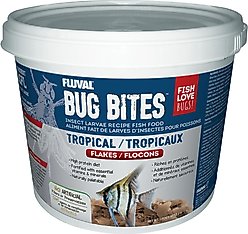 Fluval Bug Bites Tropical Freshwater Formula Flakes Fish Food, 2.2-lb