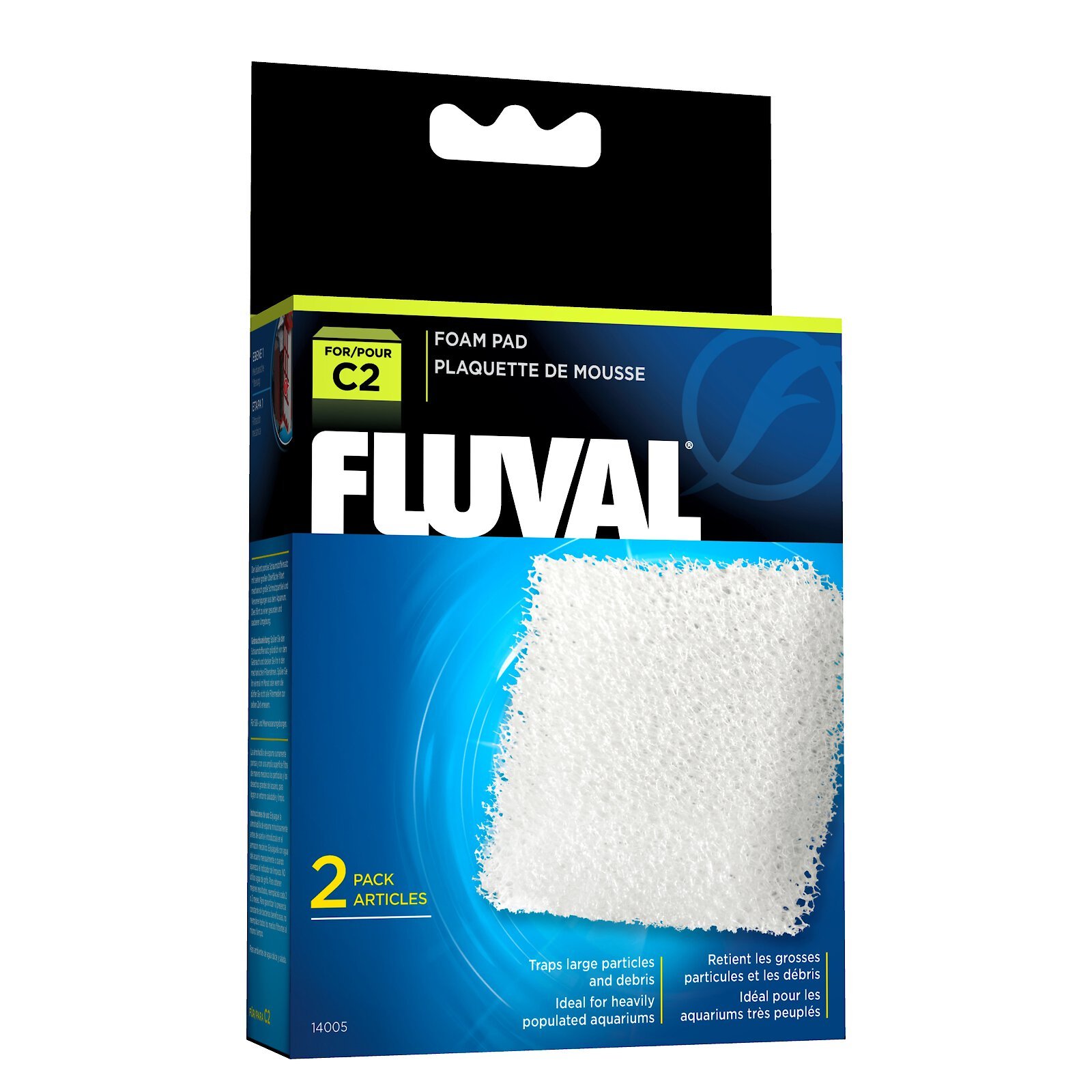 Fluval C2 Foam Pad Filter Media, 2 Count