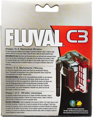 Show full view: Fluval C3 Poly/Foam Pad Filter Media, 3 count slide 2 of 3
