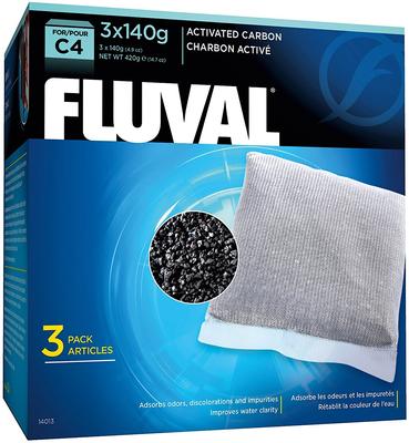 Show full view: Fluval C4 Activated Carbon Filter Media, 3 count slide 1 of 3