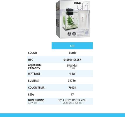 Show full view: Fluval Chi Aquarium Kit, 5-gal slide 9 of 10