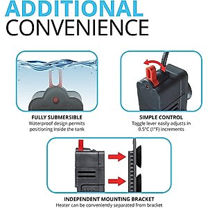 Fluval Electronic Aquarium Heater, 300-watt