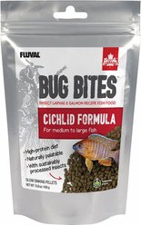 Fluval Fl Bug Bites Cichlid Formula Medium & Large Pellets Fish Food, 15.8-oz