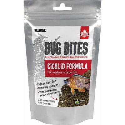 Fluval Fluval Bug Bites Cichlid Formula Medium & Large Pellets Fish Food, 15.8-oz