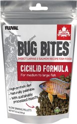 Fluval Fl Bug Bites Cichlid Formula Medium & Large Pellets Fish Food, 3.5-oz