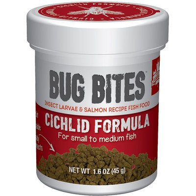 Fluval Fluval Bug Bites Cichlid Formula Small Granules Fish Food, 1.6-oz