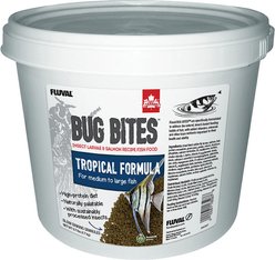 Fluval Fl Bug Bites Tropical Freshwater Formula Medium & Large Granules Fish Food, 3.7-lb