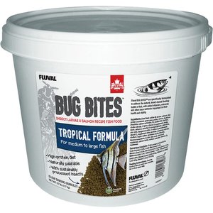 Fluval Fl Bug Bites Tropical Freshwater Formula Medium & Large Granules Fish Food, 3.7-lb