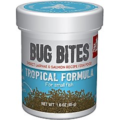 Fluval Fl Bug Bites Tropical Freshwater Formula Small Granules Fish Food, 1.6-oz