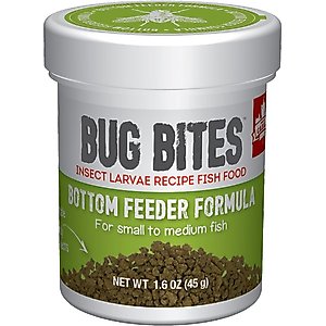 Fluval Fl Bugbites Bottfeeder Formula Small & Medium Granules Fish Food, 1.6-oz