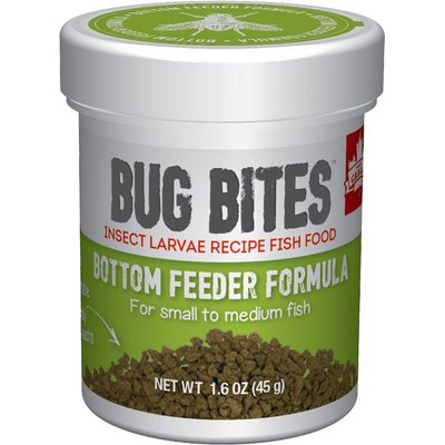 Fluval Fluval Bug Bites Bottom Feeder Formula Small & Medium Granules Fish Food, 1.6-oz
