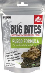 Fluval Fl Bugbites Bottfeeder Formula Sticks Pleco Fish Food, 4.6-oz