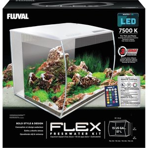 Fluval Flex Aquarium Kit, White, 15-gal