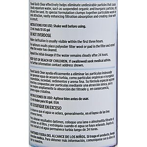 Fluval Quick Clear Cloudy Water Treatment, 4-oz bottle