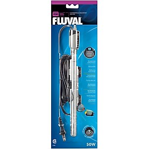 Fluval Submersible Glass Aquarium Heater, 50-watt