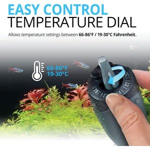 Fluval Submersible Glass Aquarium Heater, 50-watt