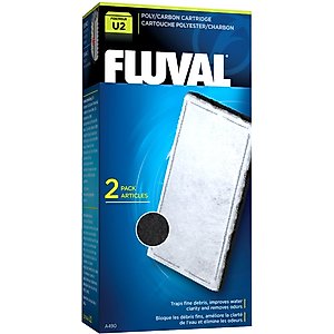 Fluval U2 Poly/Carbon Underwater Filter Media, 2 count