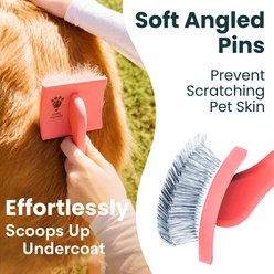 Flying Pawfect Curved Slicker Dog Brush, Coral, Small slide 2 of 5