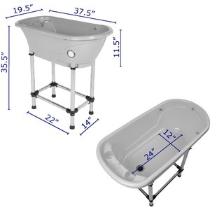 Flying Pig Grooming Dog Bath Tub, White