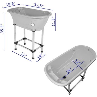 Show full view: Flying Pig Grooming Dog Bath Tub, White slide 7 of 8