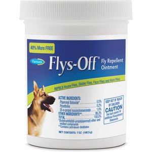 Flys-Off Fly Repellent Dog & Horse Ointment, 7-oz tub