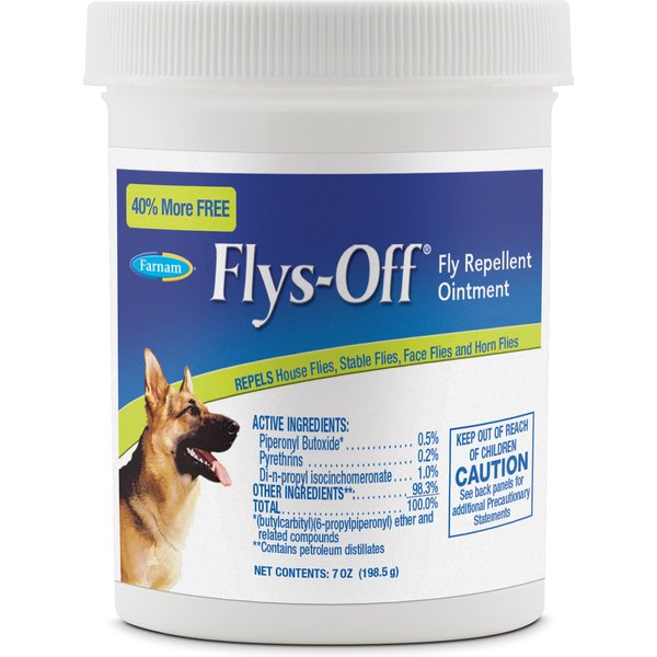 Flys-Off Fly Repellent Dog & Horse Ointment, 7-oz tub