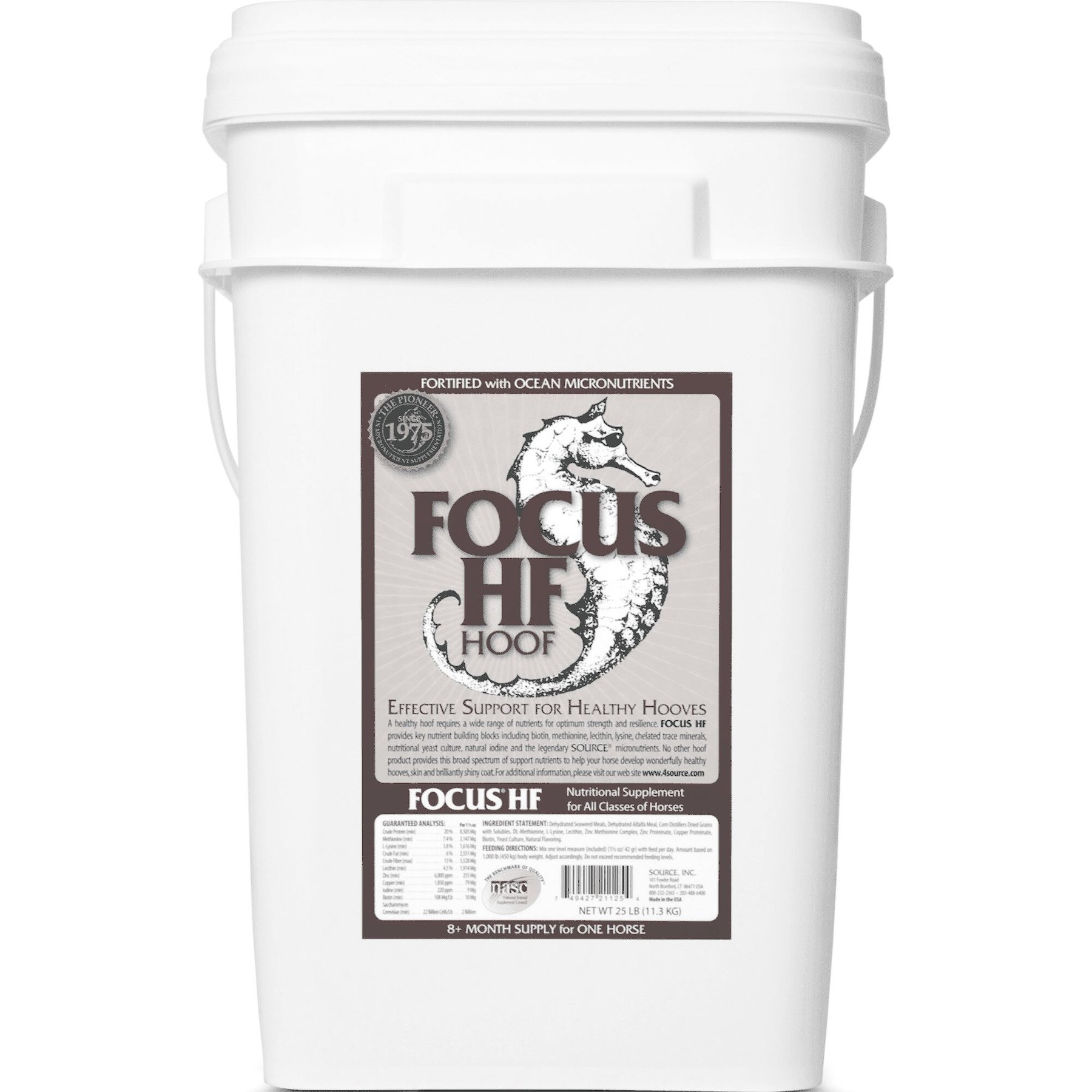Focus by Source Inc. HF Hoof Health Pellet Horse Supplement, 25-lb tub
