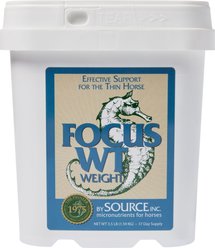 Focus by Source Inc. WT Weight Gain Powder Horse Supplement, 3.5-lb tub