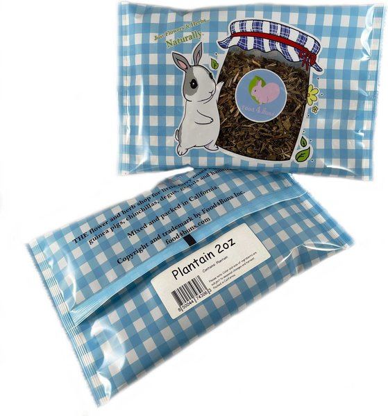 Food4Buns Plantain Leaves Small Pet Treats, 2-oz bag