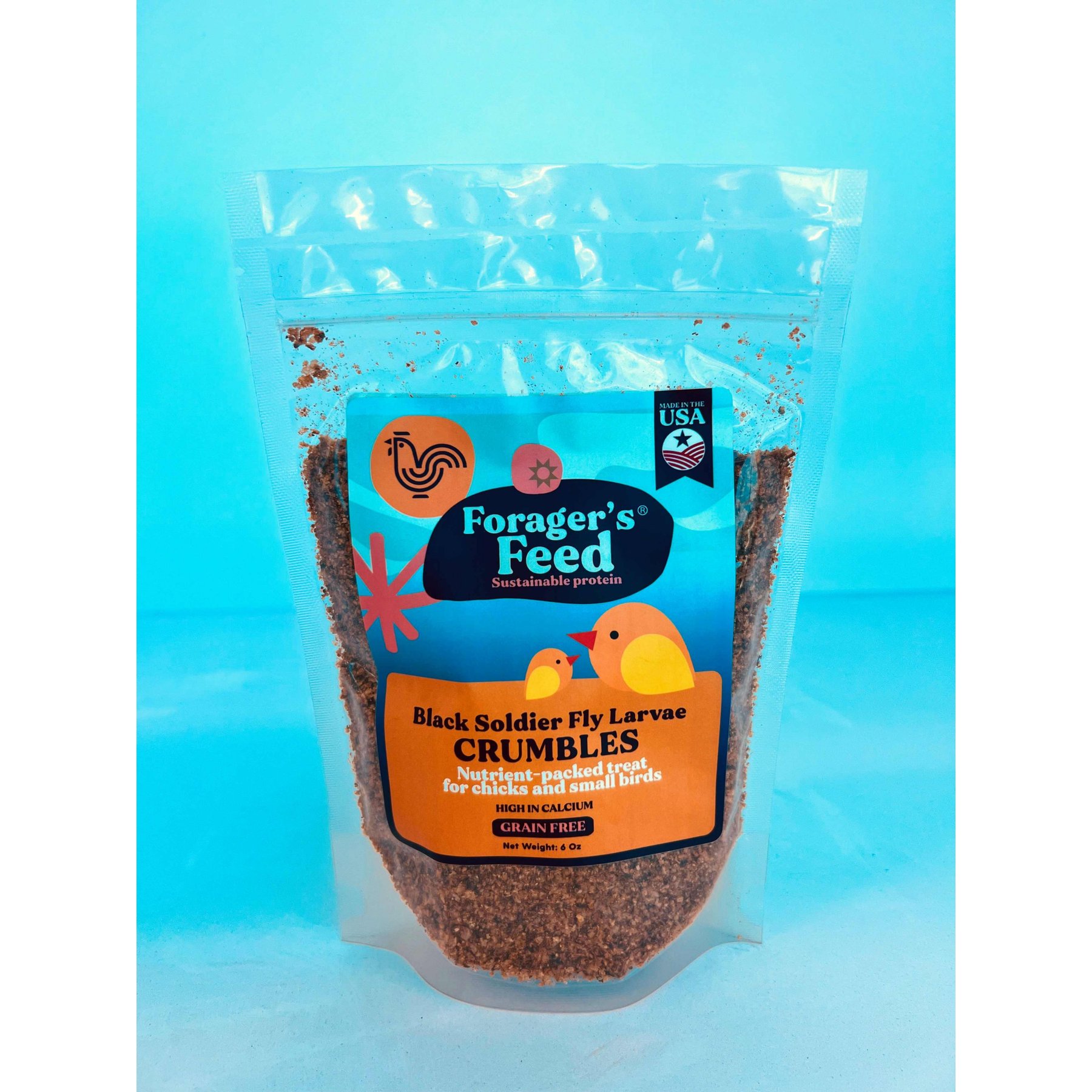 Forager's Feed BSFL Dried Crumbles Bird Treats, 6-oz bag