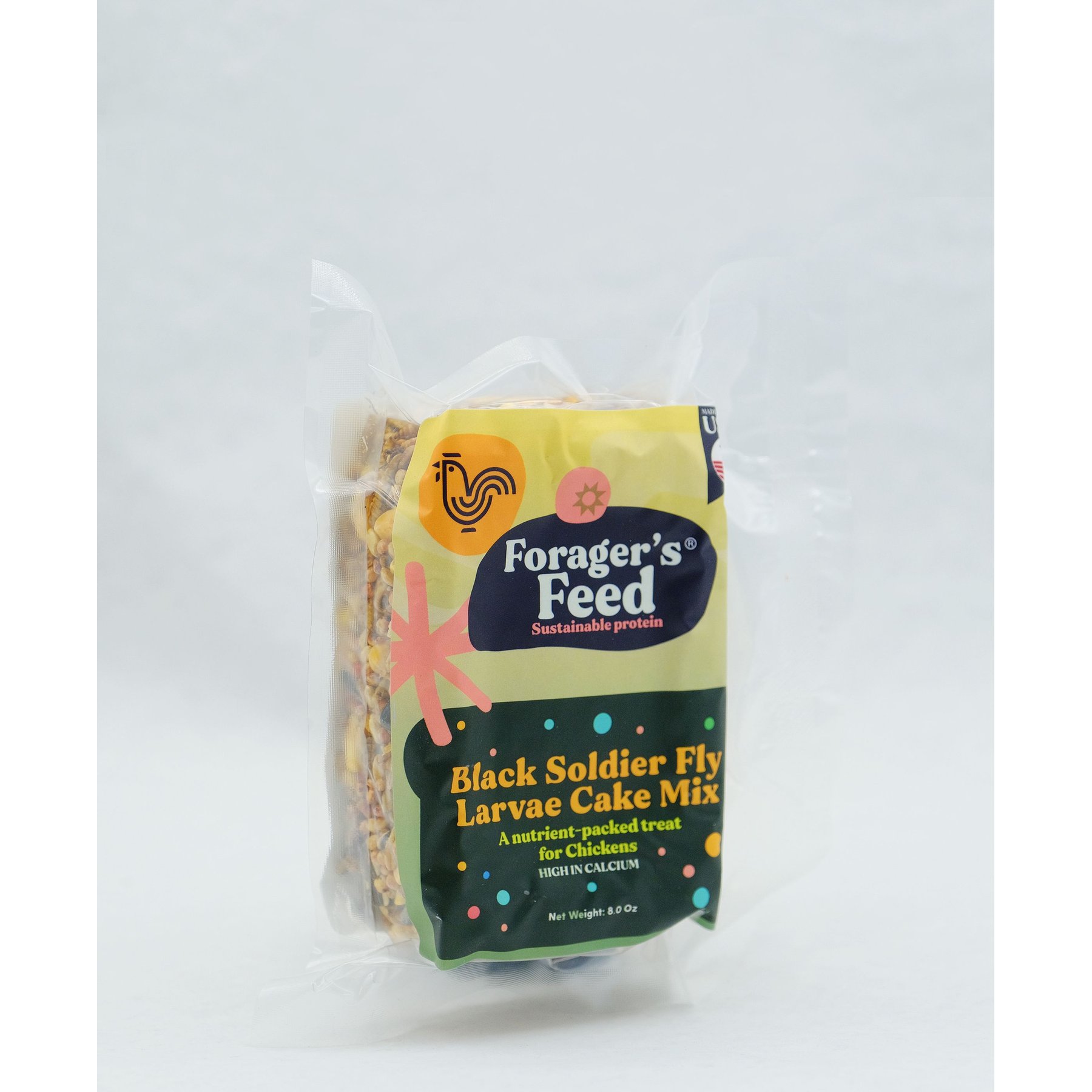 Forager's Feed BSLF Cube Mix Poultry Treats, 8.0-oz bag