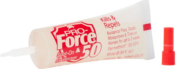 Show full view: Manna Pro Pro-Force 50 Equine Spot-On Fly, Tick & Mosquito Repellent Horse Spray, 6 count slide 3 of 4