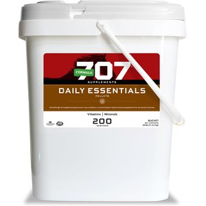 Formula 707 Daily Essentials Vitamins & Minerals Hay Flavor Pellets Horse Supplement, 25-lb bucket