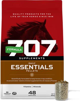 Show full view: Formula 707 Daily Essentials Vitamins & Minerals Hay Flavor Pellets Horse Supplement, 6-lb bag slide 1 of 8