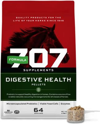 Show full view: Formula 707 Digestive Health Pellets Horse Supplement, 4-lb bucket slide 1 of 8