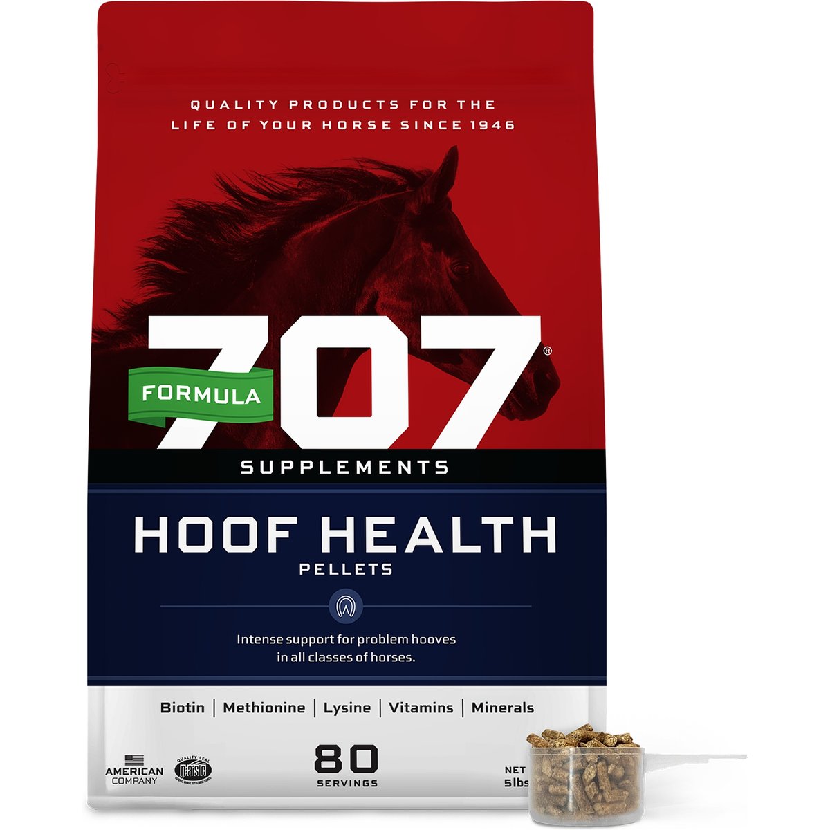 Formula 707 Hoof Health Pellets Horse Supplement, 5-lb bag