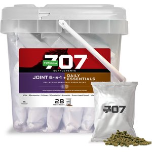 Formula 707 Joint 6-in-1 & Daily Essentials Pellets Hay Flavor Horse Supplement, 28 count